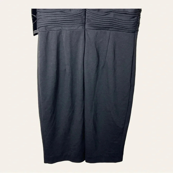 0494W. ADRIANNA PAPELL BLACK MIDI DRESS SLEEVELESS MOCK NECKLINE BLACK SIZE 6 - Picture 11 of 11